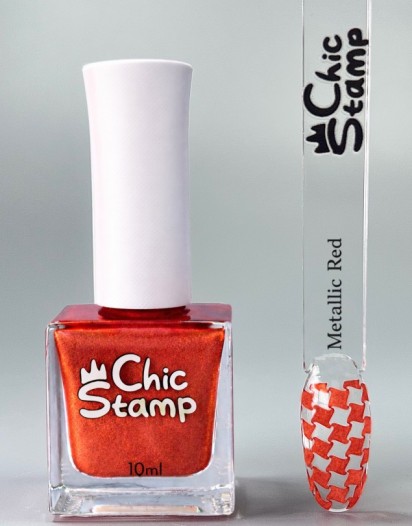 CHICSTAMP METALLIC RED